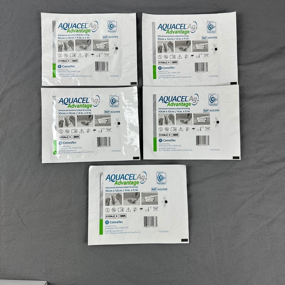 ConvaTec Aquacel Ag Advantage Hydrofiber Dressing 5 total- 422299 - Picture 5 of 5